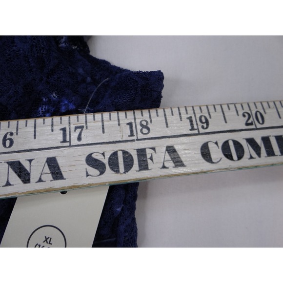 NWT-No Boundaries Kids Blue Floral Lace Cap Sleeve V Neck Dress Size XL 16 18 - Picture 6 of 7